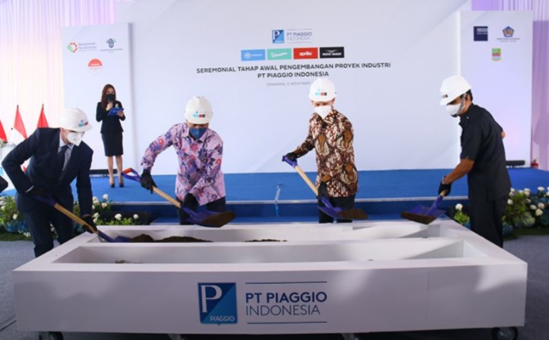 Peletakan batu pertama pabrik PT Piaggio Indonesia 