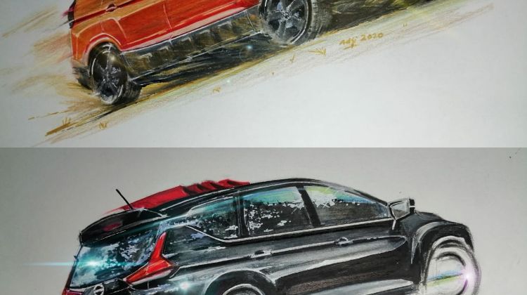 Perlengkapan atas Sketsa mobil: Battle on paper, Mitsubishi Xpander Cross dan Nissan Livina yang merupakan raja terkuat