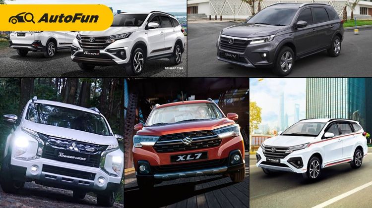 Honda BR-V, Toyota Rush, atau Mitsubishi Xpander Cross LSUV 7 Penumpang Paling Laris di Indonesia?
